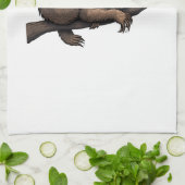 Sloth Etched Art Retro Nature Tee (2) キッチンタオル (折り畳み)