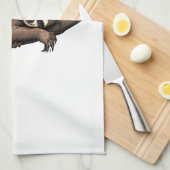 Sloth Etched Art Retro Nature Tee (2) キッチンタオル (四つ折り)