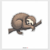 Sloth Etched Art Retro Nature Tee (2) シール (シート)