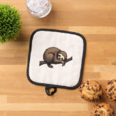 Sloth Etched Art Retro Nature Tee (2) 鍋敷き (トップダウン)