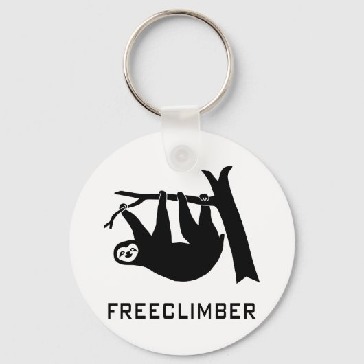 sloth faultier climber freeclimber freeclimbing キーホルダー (正面)