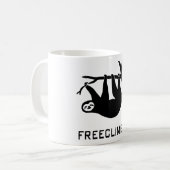 sloth faultier climber freeclimber freeclimbing コーヒーマグカップ (正面左)