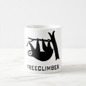 sloth faultier climber freeclimber freeclimbing コーヒーマグカップ (中央)