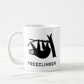 sloth faultier climber freeclimber freeclimbing コーヒーマグカップ (左)