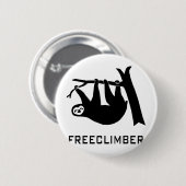 sloth faultier climber freeclimber freeclimbing 缶バッジ (正面&裏面)