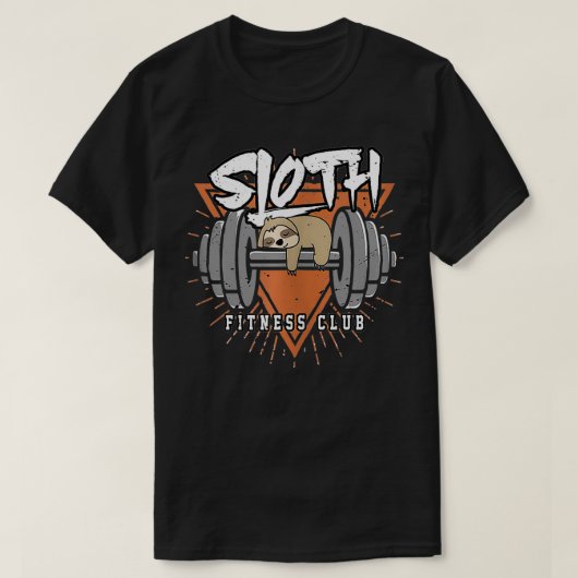 Sloth Fitness Club Sloth Workout Motivation Gift Tシャツ (デザイン正面)