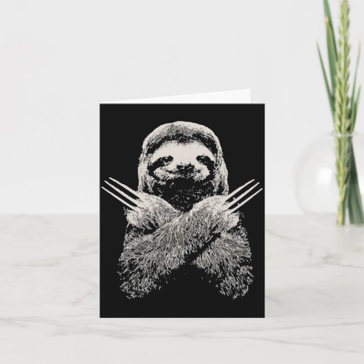 Sloth Funny Costume Gift For Lazy S カード (正面)