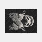 Sloth Funny Costume Gift For Lazy S  フリースブランケット (正面(横))