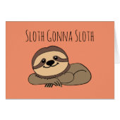 Sloth Going Sloth Greeting Card (正面横)