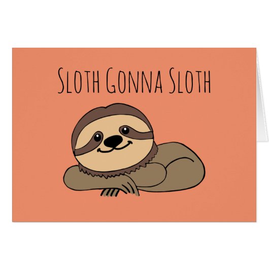 Sloth Going Sloth Greeting Card (正面横)