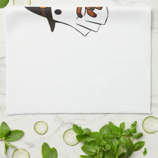 Sloth Halloween Ghost Witch Hat Animal Lovers Boys キッチンタオル (折り畳み)