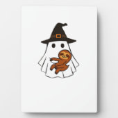 Sloth Halloween Ghost Witch Hat Animal Lovers Boys フォトプラーク (正面)