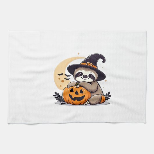 Sloth Halloween Motif Cute Classic T-Shirt キッチンタオル (横)