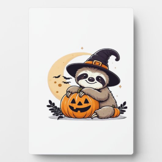 Sloth Halloween Motif Cute Classic T-Shirt フォトプラーク (正面)