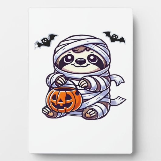 Sloth Halloween Mummy Kids Women Men Sloth Classic フォトプラーク (正面)