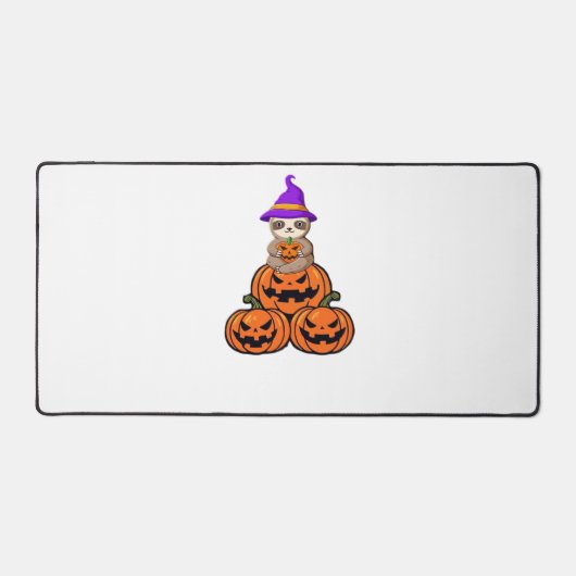 Sloth Halloween Premium T-Shirt デスクマット (正面)
