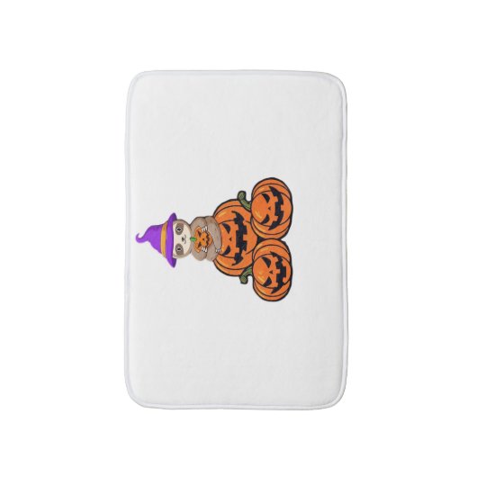 Sloth Halloween Premium T-Shirt バスマット (正面縦)