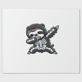 Sloth Halloween Skeleton Kids Women Men Sloth Clas ラッピングペーパー