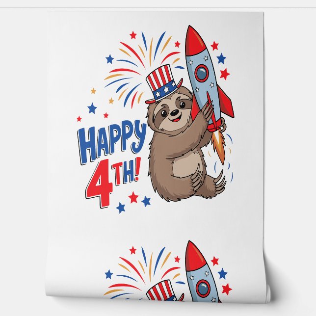 Sloth Happy 4th Rocket Fireworks USA 壁紙 (ほどく)