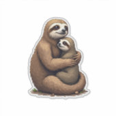 Sloth Heritage Print Engraving Shirt 3 シール (正面)