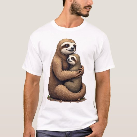 Sloth Heritage Print Engraving Shirt 3 Tシャツ (正面)