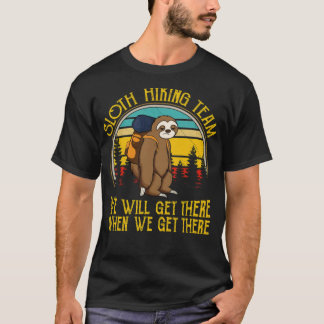 Sloth Hiking Team We Will Get There Funny Vintage  Tシャツ