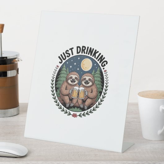Sloth Hiking with Drink Team 台座サイン (インサイチュ)