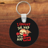 Sloth I Fought The Nap But The Nap Won キーホルダー (正面)