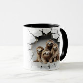 Sloth in a cracked wall マグカップ (正面右)