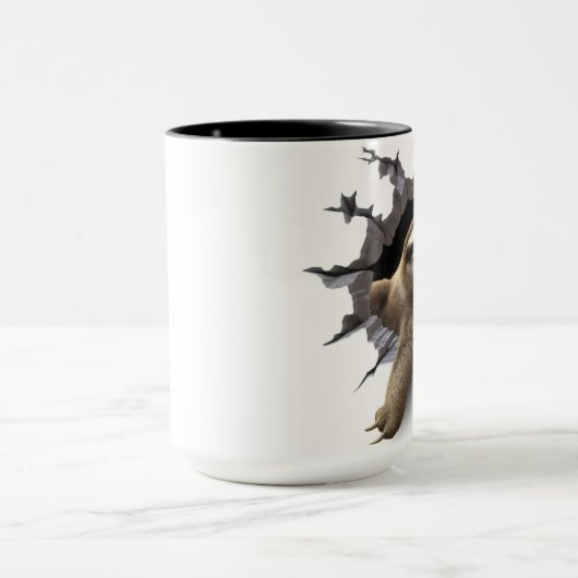 Sloth in cracked wall マグカップ (中央)