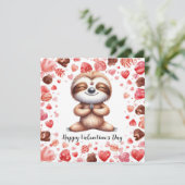 Sloth in  Yoga Class on Valentine's Day  シーズンカード (スタンド正面)