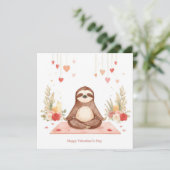 Sloth in  Yoga Class on Valentine's Day  シーズンカード (スタンド正面)