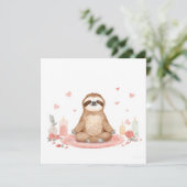 Sloth in  Yoga Class on Valentine's Day  シーズンカード (スタンド正面)