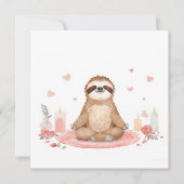 Sloth in  Yoga Class on Valentine's Day  シーズンカード (正面)