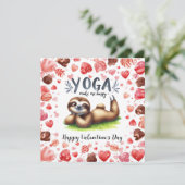 Sloth in  Yoga Class on Valentine's Day  シーズンカード (スタンド正面)