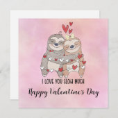 Sloth in  Yoga Class on Valentine's Day  シーズンカード (正面/裏面)