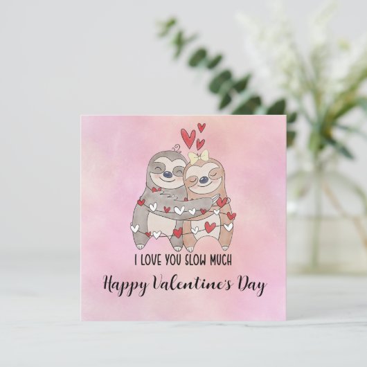 Sloth in  Yoga Class on Valentine's Day  シーズンカード (スタンド正面)