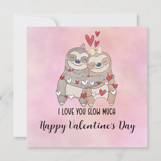 Sloth in  Yoga Class on Valentine's Day  シーズンカード (正面)