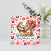 Sloth in  Yoga Class on Valentine's Day  シーズンカード (スタンド正面)