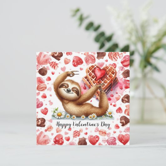 Sloth in  Yoga Class on Valentine's Day  シーズンカード (スタンド正面)