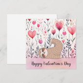 Sloth in  Yoga Class on Valentine's Day  シーズンカード (正面/裏面)