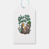 Sloth Irish Drinking St Patrick's Day ギフトタグ (正面)