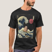 Sloth Kanagawa Japanese Surfing Wave Tシャツ (正面)