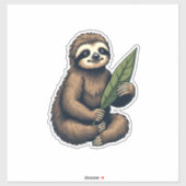 Sloth Line Engraving Classic Animal Tee (2) シール (シート)