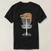 Sloth Lover Disc Golf Gift Frolf Golfer Basket Cut Tシャツ (デザイン正面)