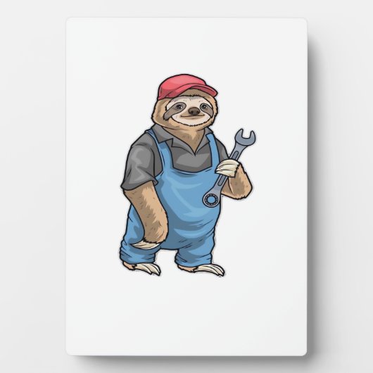 Sloth Mechanic Wrench Classic T-Shirt フォトプラーク (正面)