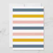 Sloth Mom & Baby with Happy Rainbow Baby Shower  招待状 (裏面)