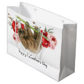 Sloth on Valentine's Day  ラージペーパーバッグ (正面アングル)