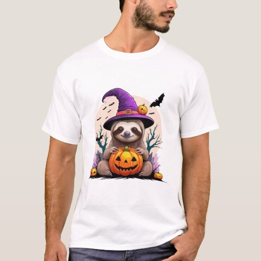 Sloth Pink Hat Halloween Tシャツ (正面)