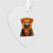 Sloth pizza funny weird prank meme cute happy chri オーナメント (正面)